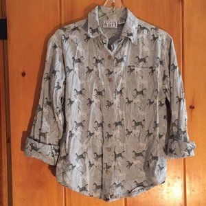 Vintage Wild Horses button up top